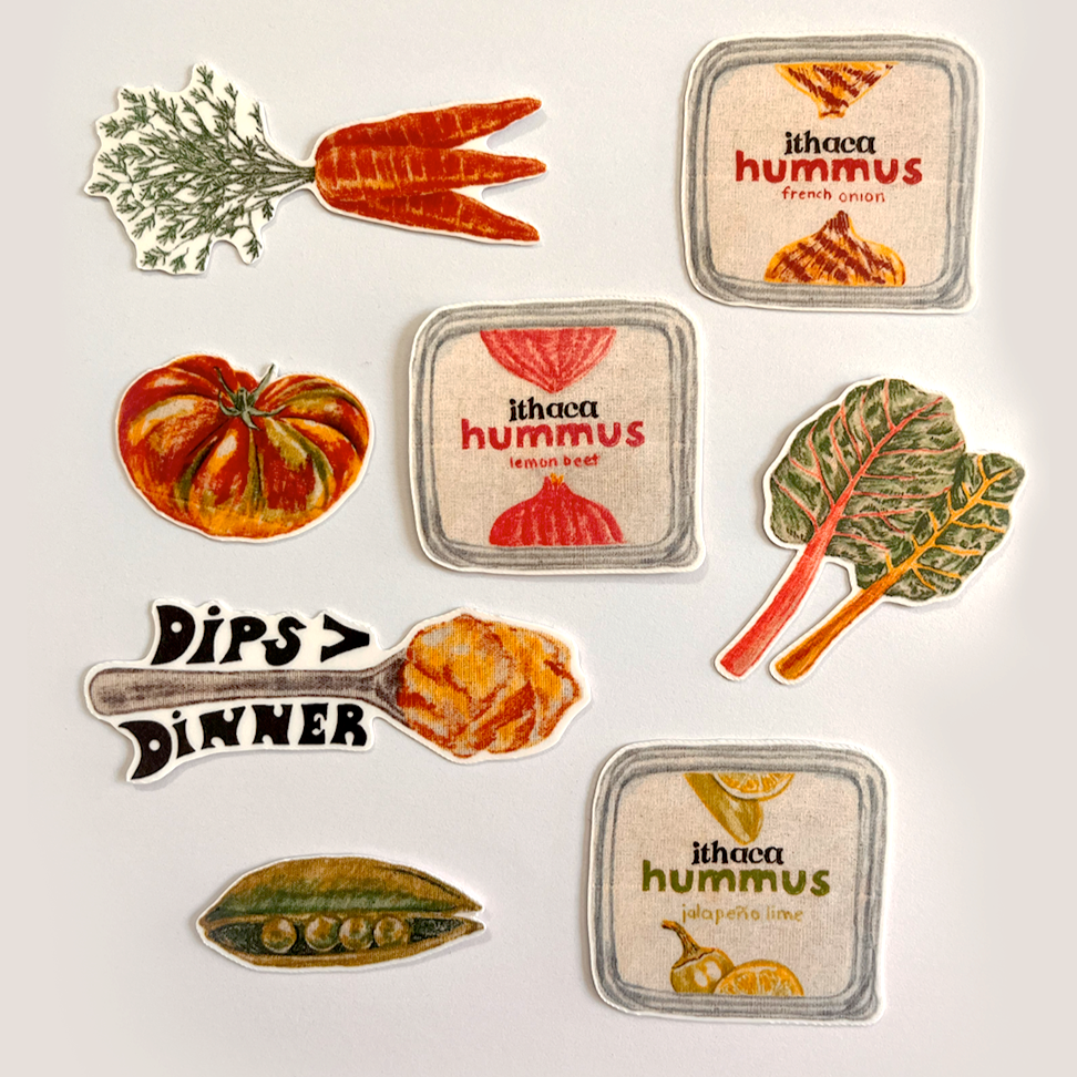 Adrianne Dips > Dinners Sticker Set