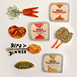 Adrianne Dips > Dinners Sticker Set