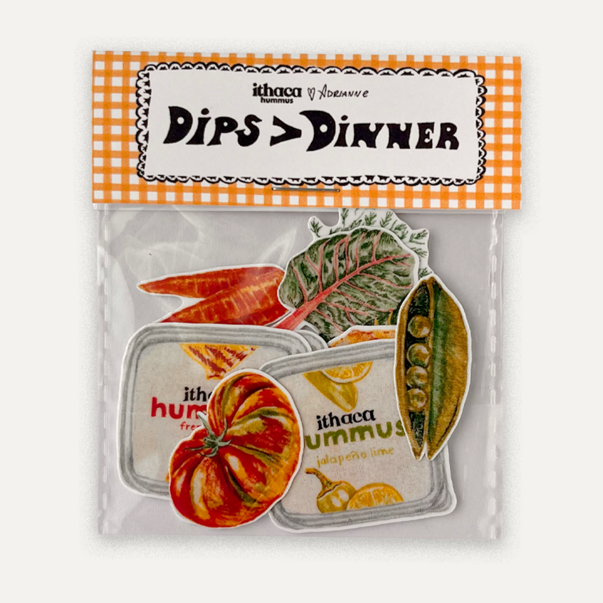 Adrianne Dips > Dinners Sticker Set – Ithaca Hummus
